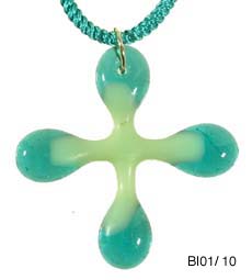 bijoux croix en verre