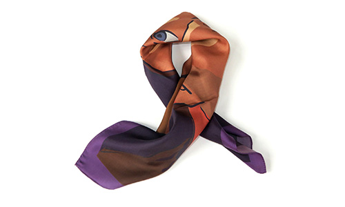 Foulard en soie d'artiste les hommes sensibles